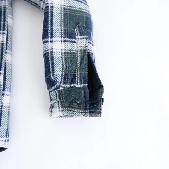 Mountain Ridge Flannel Zip Up with Hoodie Shacket Jacket - Small - Picture 5 of 13